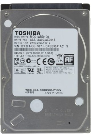 Toshiba MQ01ABD100 1 TB 2.5" 5400 RPM 8 MB SATA 3 HDD