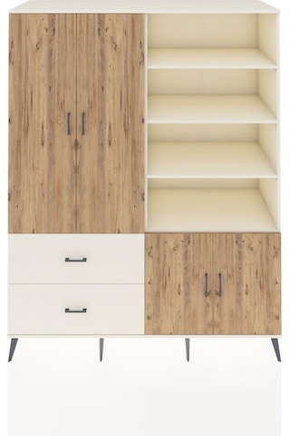 Kronos Gardrop 7 Raflı 2 Çekmeceli Tek Askılı 176x59x221 Aytaşı-çam/aytaşı Çam/aytaşı