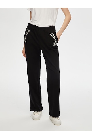 Boncuk Ve Nakış Detaylı Eşofman Alt S25esa002 Us25esa00210 Siyah