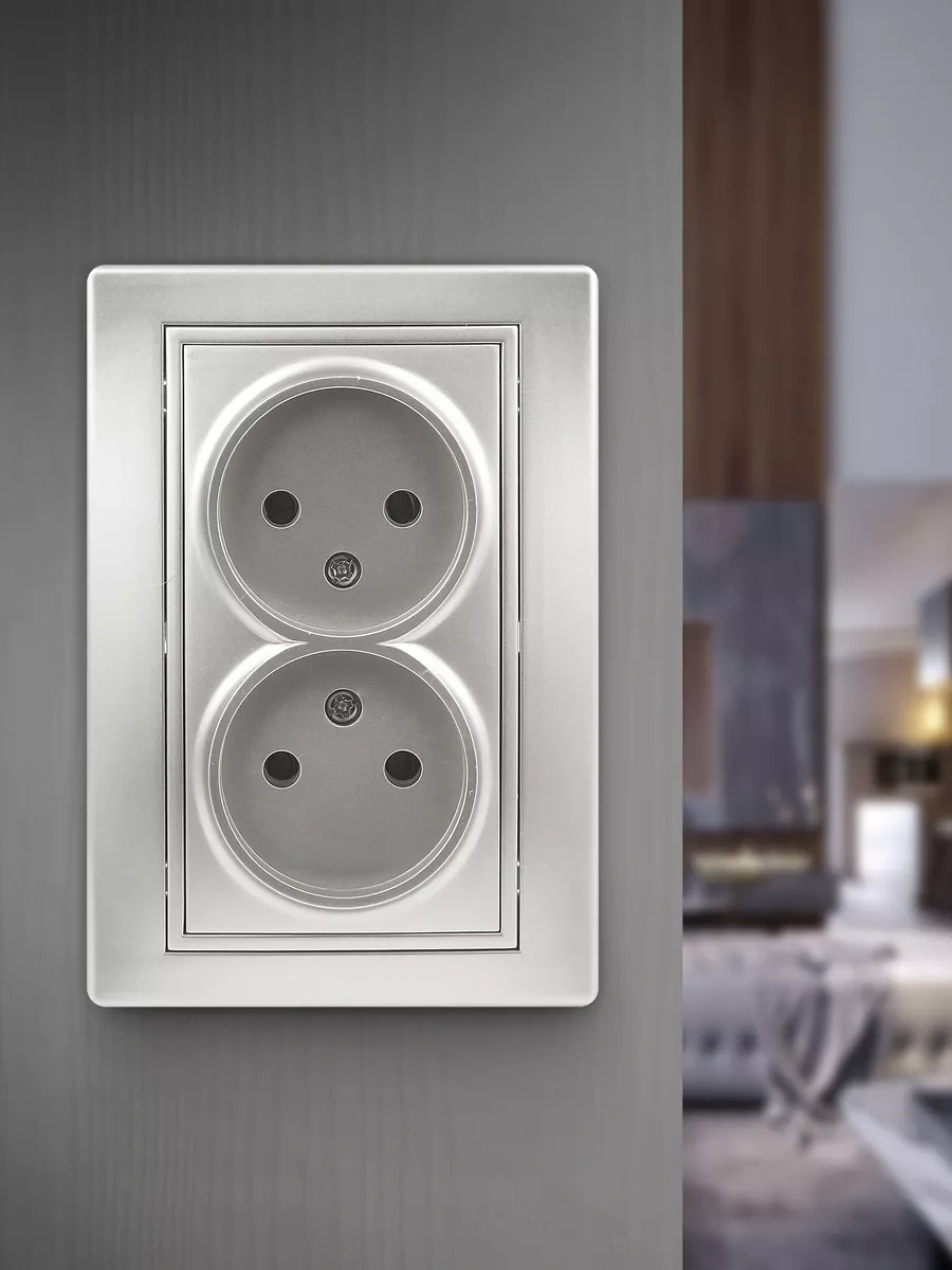 Intro Plano Çiftli Gömme Priz Topraklamasız 16a-250v 131077565 1-204-03