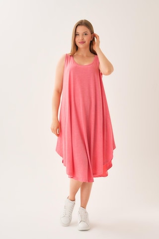 Alexandergardi Asimetrik Kesim Kolsuz Elbise B23-00114 Pembe