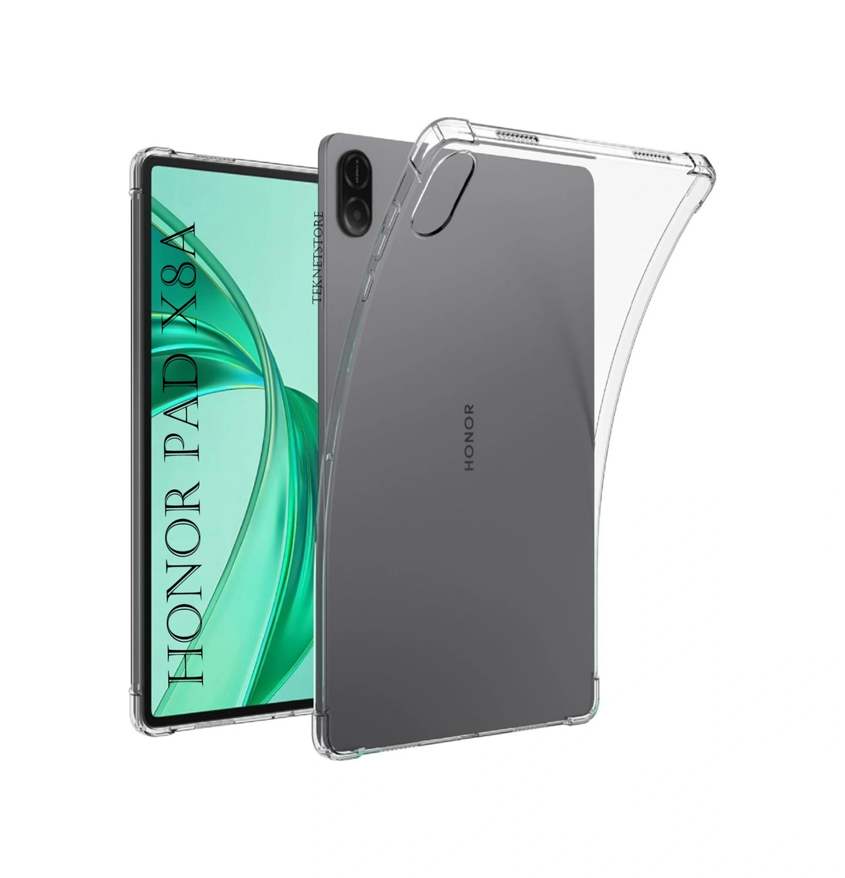 Honor Pad X8a 11 İnç Kılıf Şeffaf Silikon Köşe Korumalı Clear Darbe Emici Arka Kapak Arka Kapak
