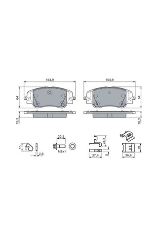 Citroen C4 1.2 Puretech 2020-2026 Bosch Ön Balata Netpar26620