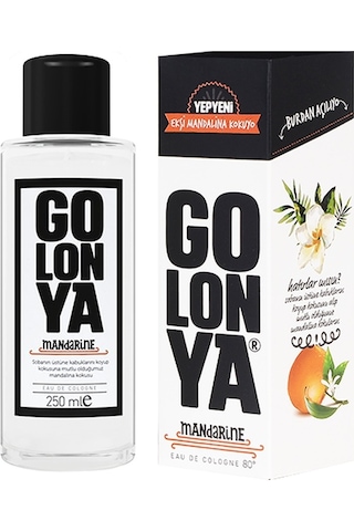 Golonya Ekşi Mandalina Kokulu Cam Şişe Kolonya 250 ML