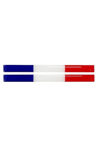 Fransa Bayrak 2'li Çubuk 3d Sticker