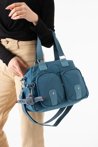 Baginn Klinkır Kadın Omuz Çantası Çok Cepli Hafif Su İtici Kumaş Çapraz Askılı Kol Çantası 32 26 Cm Mavi