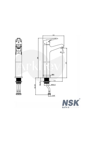 Nsk Visia Plus Yüksek Çanak Lavabo Bataryası - Krom N3012702 Parlak Krom