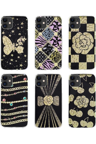 Apple Uyumlu iPhone 11 Kılıf Desenli Sert Zore Elnov Kapak NO1