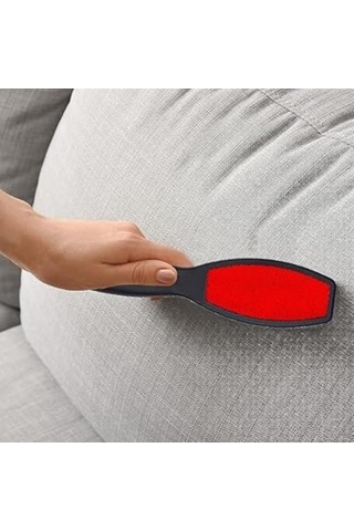 2'li Çift Taraflı Kadife Tüy Toplama Fırçası Seti Giysilerden Ve Döşemelerden Tüy, Toz, Kepek Ve Evcil Hayvan Tüyü Temizler Siyah