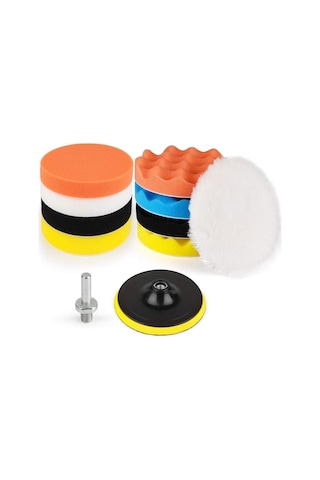 Telvesse Pasta Cila Polisaj Parlatma Pedi Seti 115mm 11 Parça Oto Parlatıcı Pedleri Otomotiv Parlatma Matkap Uyumlu P