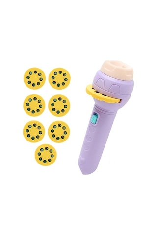 Lovoski 56 Resimli Projeksiyonlu Çocuklar İçin Eğitici El Feneri