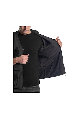 Şensel, Çok Cepli Yelek, Gri-Siyah -118E1337- Dört Mevsim-Vest