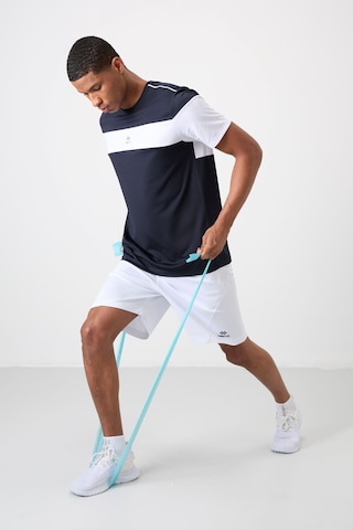 Tommy Life Lacivert Polyester Nefes Alan Dokulu İnce Esnek Standart Fit Erkek Performans T-shirt - 88396 Lacivert
