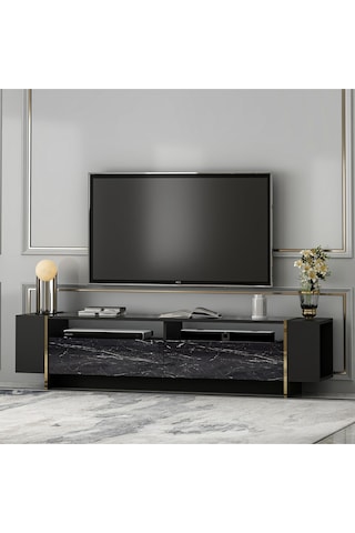 Angel Tv Ünitesi Siyah / Mermer