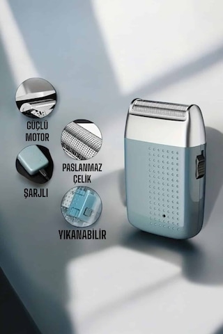 Tıraş Makinesi Sinek Kaydı Paslanmaz Çelik Taşınabilir Şarjlı