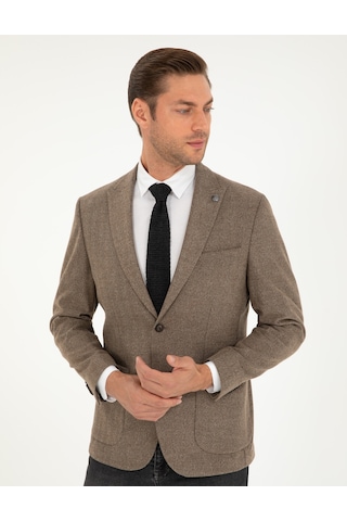 Pierre Cardin Kahverengi Slim Fit Ceket 50293351-vr029