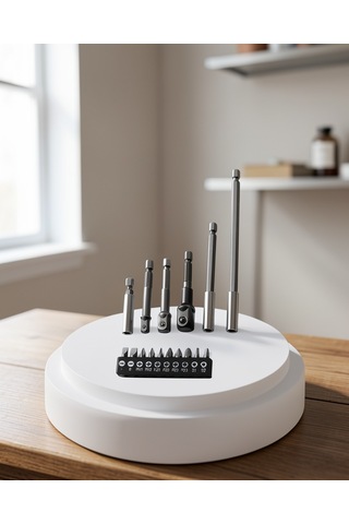 Ergonomik Bits Tornavida Uç Ve Adaptör Seti, 16 Parça