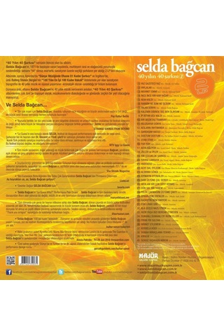 Selda Bağcan 40 Yılın 40 Şarkısı Double Lp Sarı Renkli Plak