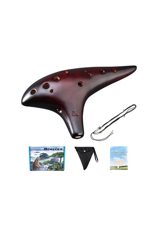 Valkyrie 12 Delik Seramik Flüt Ocarina Sualtı Müzik Enstrüman Müzik Lover Stil Acemi Enstrüman