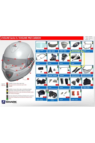 Shark Evoline 3 Cam Fitili Jo9113p