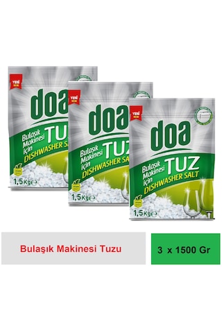 Doa Bulaşık Makina Tuzu - Doypack 1,5 Kg Vegan X 3 Adet