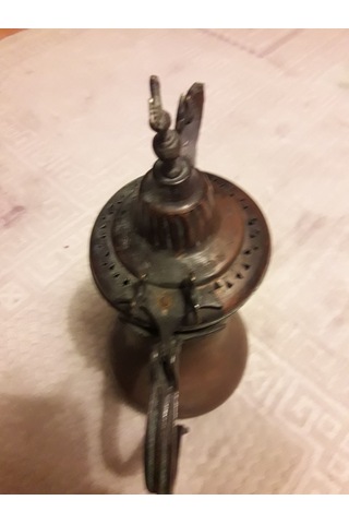 Antika Bakır İbrik Çok Eski Arapça Damgalı Nadide Bir İbrik