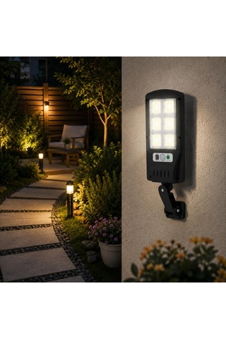 Güneş Enerjili Solar Led Bahçe Lambası, Kumandalı Hareket Sensörlü 3 Modlu Ip65 Dış Mekan Duvar Aydınlatma, Ayarlanabilir Solar Aplik, Balkon Teras Garaj Diğer