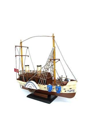 Dekoratif Retro Metal Yolcu Gemisi Vintage 31cm No.3