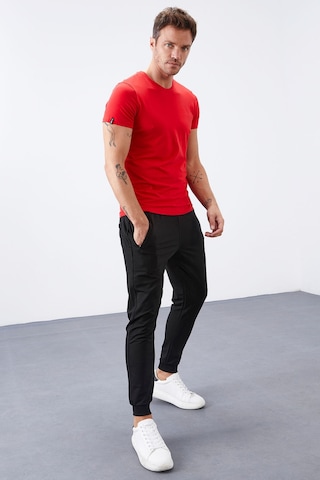 Tommy Life Siyah Fermuar Cepli Dar Kalıp Jogger Erkek Eşofman Alt - 84343 Siyah