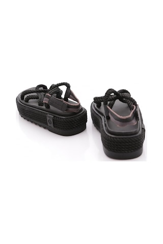 Nomadic Republic Chunky Platform Kadın Halat Sandalet Siyah