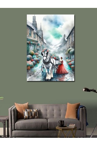 Kanvas Tablo Kral Aslan Ve Yavrusu 70cmx100cm