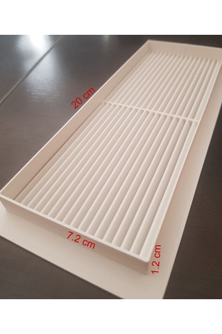 Kapı Altı Menfez Kapak 22 8,5 Gri 22 Cm