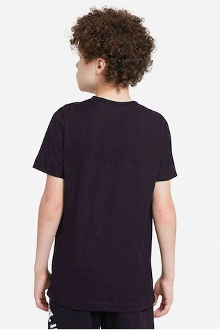 Silhouette Dragon Bearded Baskılı Unisex Çocuk Siyah Tshirt