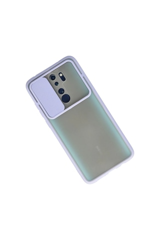 Newface Xiaomi Redmi Note 8 Pro Kılıf Palm Buzlu Kamera Sürgülü Silikon Semeglbl - 9 - Lila