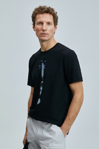 Lufian Eye Modern Grafik T- Shirt Siyah Siyah 111020247100100 SIYAH