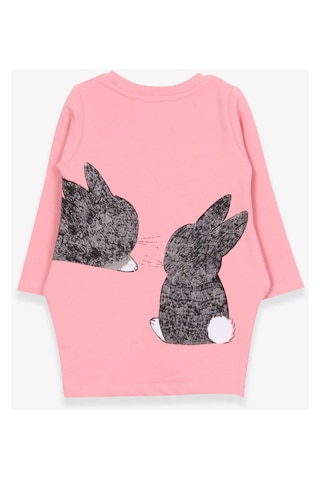 Breeze Kız Çocuk Tunik Tavşan Desenli 1.5-5 Yaş, Somon SOMON