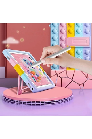 Samsung Galaxy Tab A9 8.7 Inç Tablet Uyumlu Popit Kılıf Standlı Çocuk Kılıfı Askılı Sm-x110 Kılıf