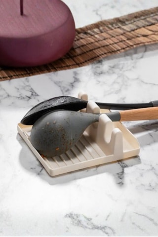 Tencere Kapak Tutucu Ve Kepçe Altlığı - Kaşıklık Çok Renkli