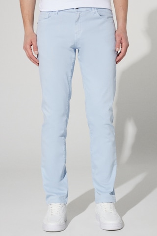 AC&Co / Altınyıldız Classics ERKEK MAVI 360 Derece Her Yöne Esneyen Slim Fit Dar Kesim Pamuklu Rahat Pantolon Mavi