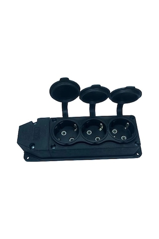 3 Lü Kauçuk Grup Priz Monofaze 1x16a 220 V
