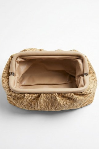 Luvishoes Vıel Vizon Hasır Dokulu Kadın Clutch Çanta