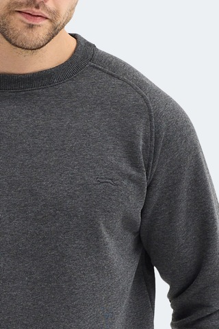 Slazenger Nadav Erkek Koyu Gri Sweatshırt Koyu Gri