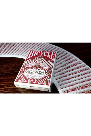 Bicycle Agenda Red Oyun Kağıdı Premium Koleksiyonluk İskambil Kartları Destesi