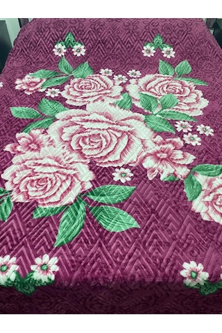 Aksu Çift Kişilik Battaniye Çantali Mor