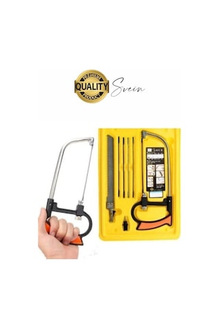 Çok Amaçlı Ev Tipi Güçlü 4 Yedek Bıçak Ayarlanabilir Ahşap Lastik Boru Kesim Kıl Testere Kesme Seti