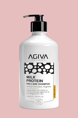 Milk Protein Saç Bakım Şampuanı 1000 Ml Agiva Care & Beauty Kuru Yıpranmış Saçlar Amino Complex