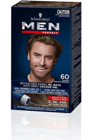 Schwarzkopf Men Perfect Saç Boyası 60 Kahve 3'lü