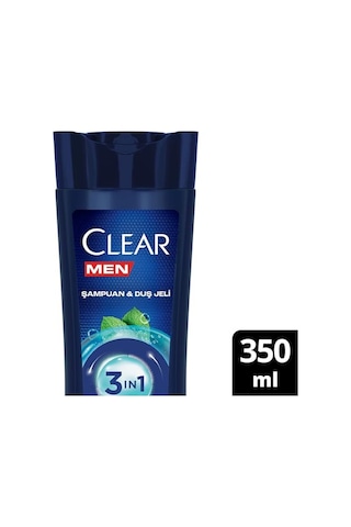 Men 3 İn 1 Şampuan &amp Amp Duş Jeli Ferahlatıcı Mentol Etkisi Saç Yüz Vücut İçin 350 Ml