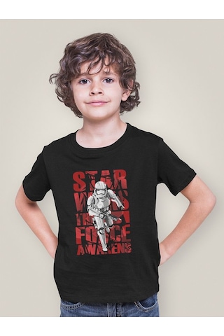 Sevbano Tasarım Star Wars Yıldız Savaşları Baskılı Unisex Çizgi Film Çocu Siyah
