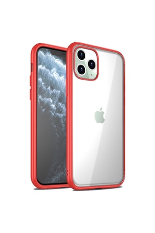 Apple Uyumlu iPhone Bikapak Elıt Shıne 11 Pro Max Full Kırmızı